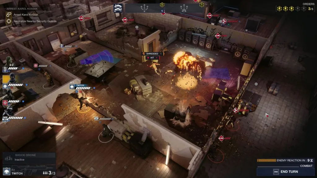 Screenshot di una missione in Rainbow 6 Tactics