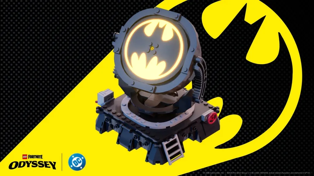 Il Bat‑Signal attivato nel mondo LEGO di Fortnite