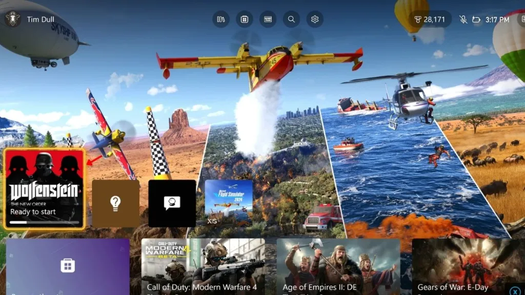 Seleziona il gioco su Xbox per la conversione