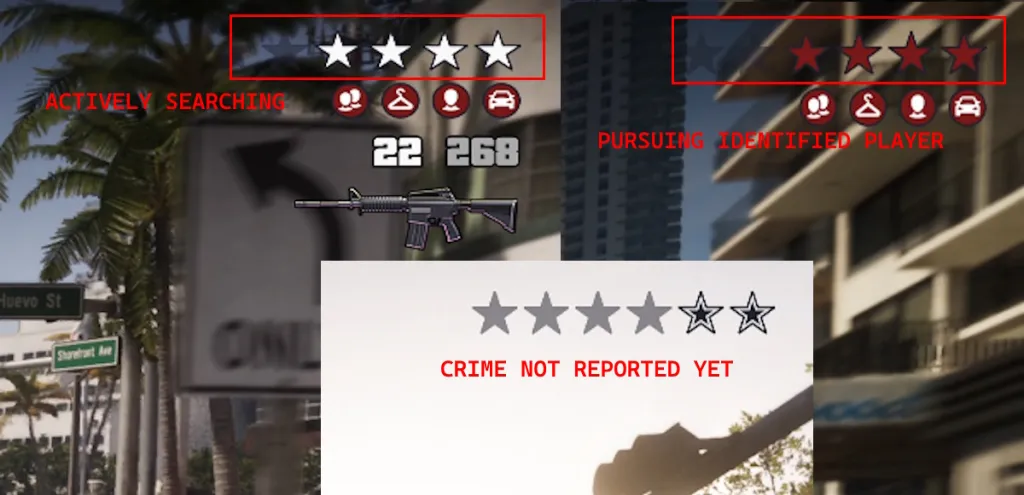 Spiegazione delle diverse stelle di ricercato in GTA 6