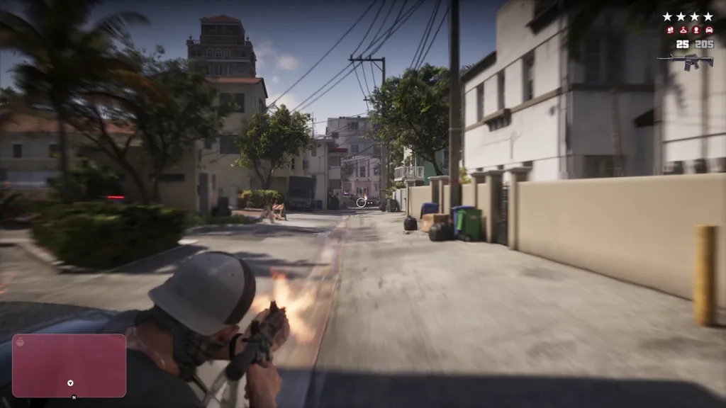 Jason che spara per aumentare le stelle di ricercato in GTA 6