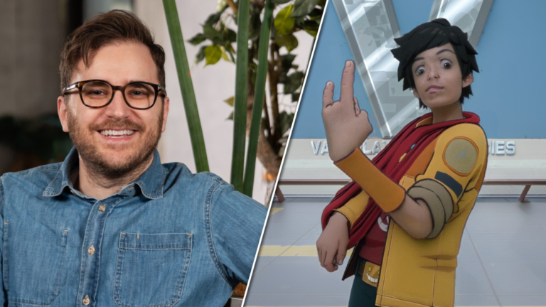 Hi-Fi Rush director John Johanas in an interview (left), Hi-Fi Rush protagonist Chai with DLSS 5 integration (right).