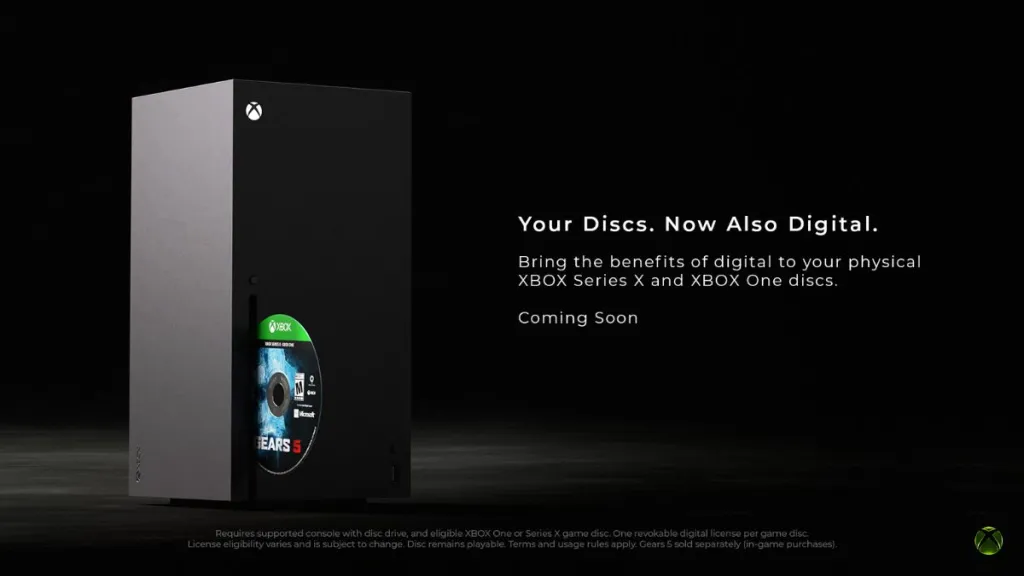 Annuncio della funzionalità Xbox disc-to-digital